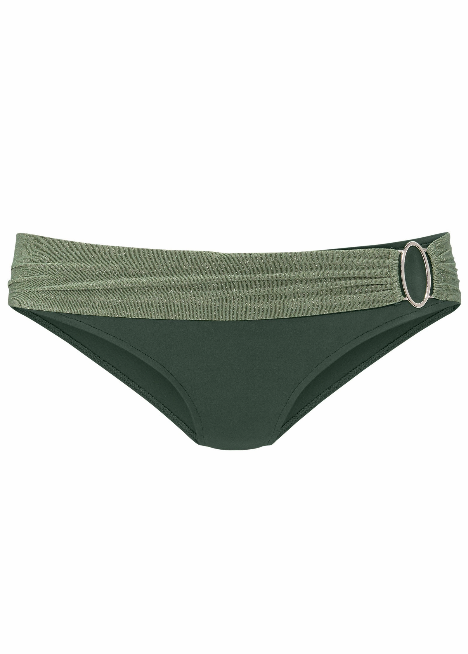 Ring Low-Rise Bikini Bottom - Olive Green Multi