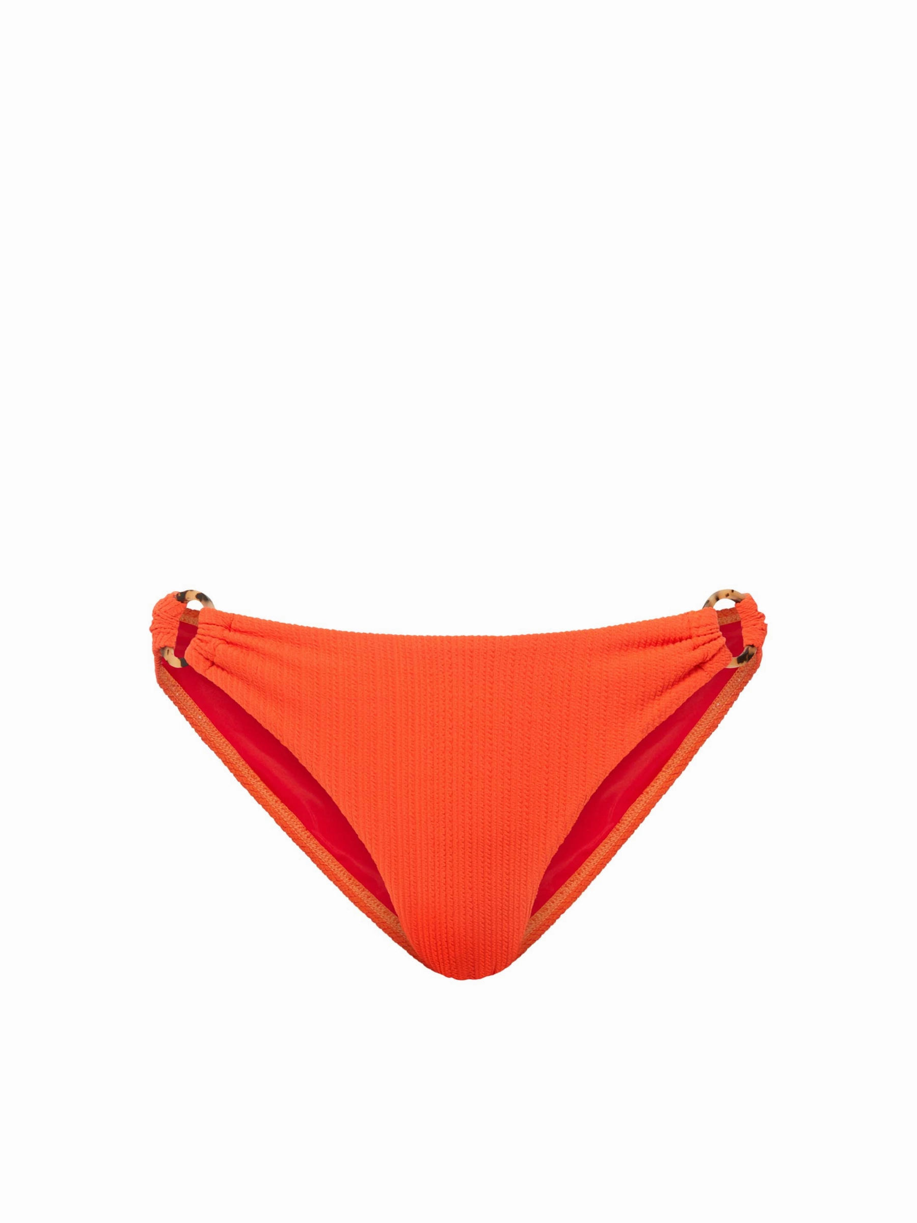 Ring Trim Bottom In Flame Texture high waist swimwear women, swimsuit for women beachwear