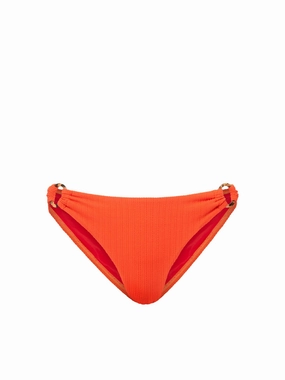 Ring Trim Bottom In Flame Texture high waist swimwear women, swimsuit for women beachwear