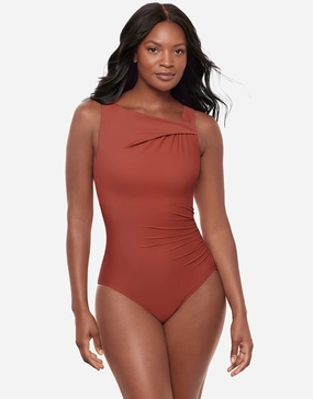 Rock Solid Avra Swimsuit - Terra womens resort swimwear, flattering one-piece swimsuits