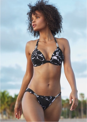 Ruched Goddess Enhancer - Nighttime Blooms swimwear for all body types, comfortable womens beachwear