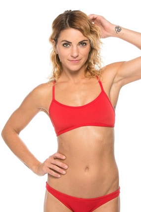 Ryan Bikini Top - Red all types of swimwear, stylish swimwear for all body types