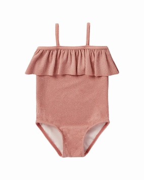 Rylee   Cru Collective Ruffle One-Piece cute swimsuits for teen girls, modest teen swimwear