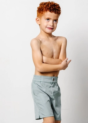 Sage | Mini Boardies boys summer swimwear, boys rash guard swim sets