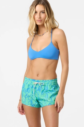 SALTWATER ESSENTIALS BALBOA PRINTED 2" ELASTIC BOARDSHORTS classic women's swimwear, everyday swimwear for ladies