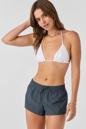 SALTWATER SOLIDS BALBOA 2" ELASTIC BOARDSHORTS classic women's swimwear, everyday swimwear for ladies