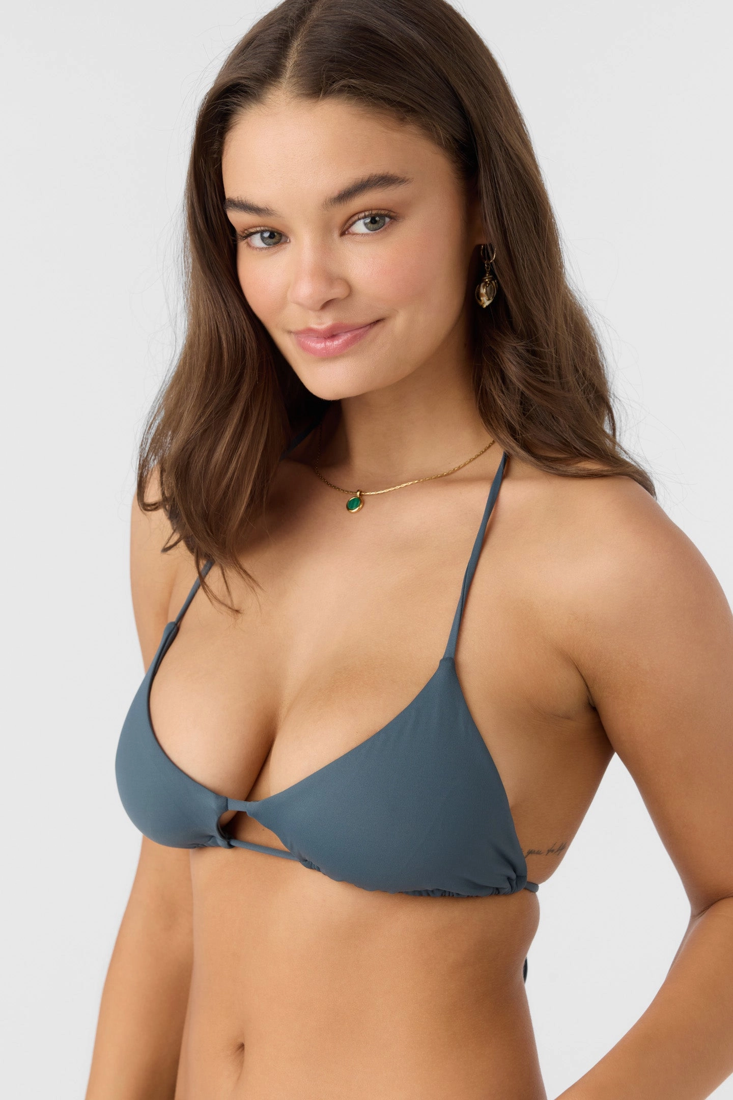 SALTWATER SOLIDS MADRID HALTER TOP