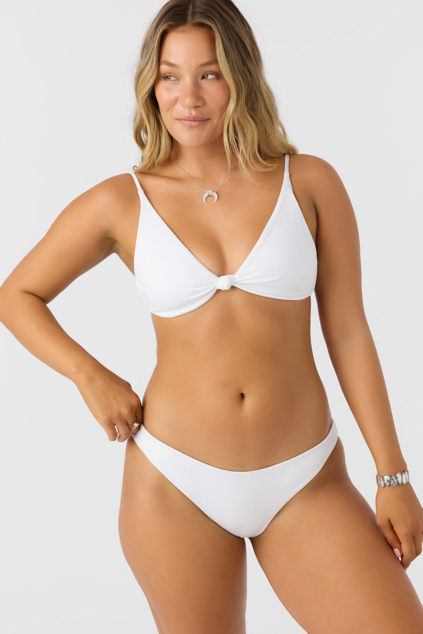 SALTWATER SOLIDS RIB PISMO BRALETTE TOP classic women's swimwear, everyday swimwear for ladies