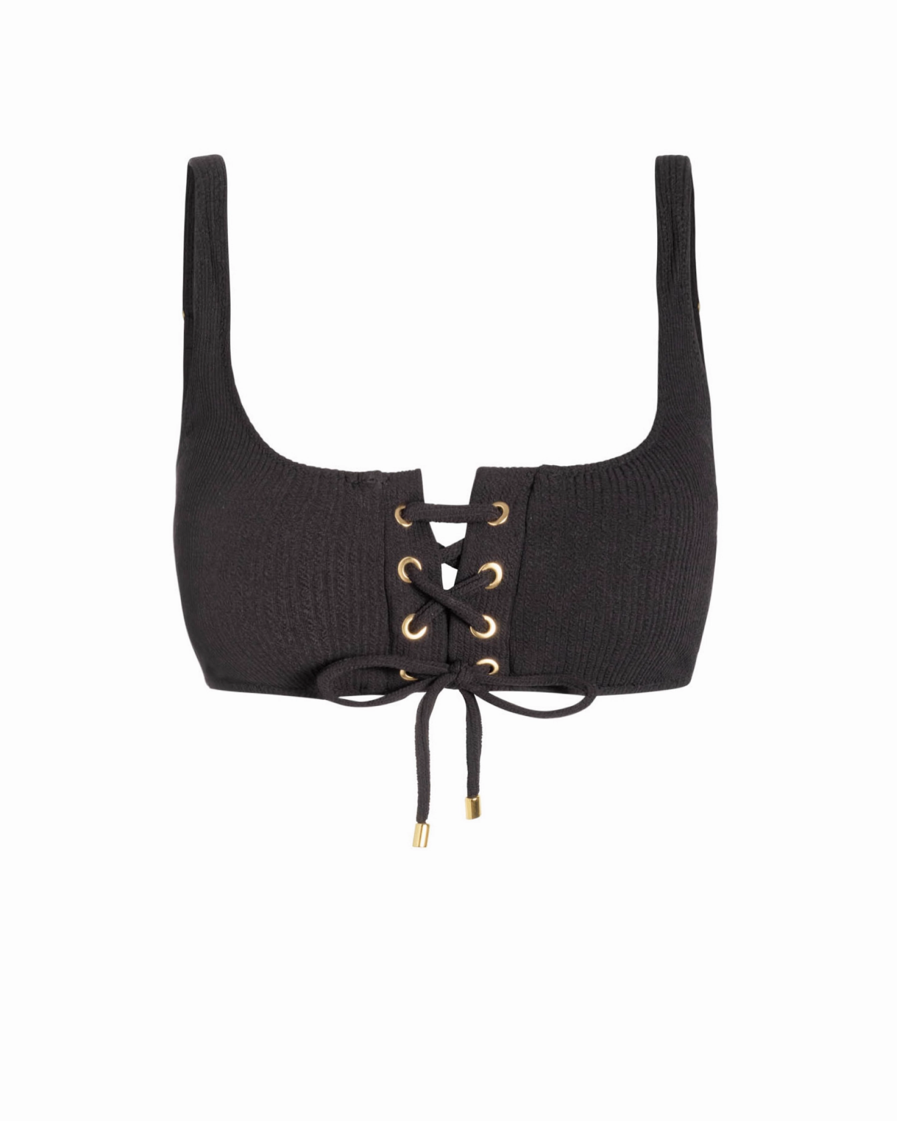 Samara Top In Black Texture fashionable beach swimwear, modern womens bikinis