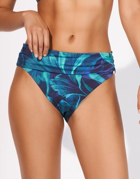 Sanctuary Banded Bikini Pant - Lagoon adjustable swim bottoms women, flattering bikini bottoms