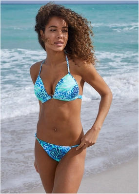 Santa Cruz Push-Up Triangle Top - Jungle Tides supportive swim tops, printed bikini tops