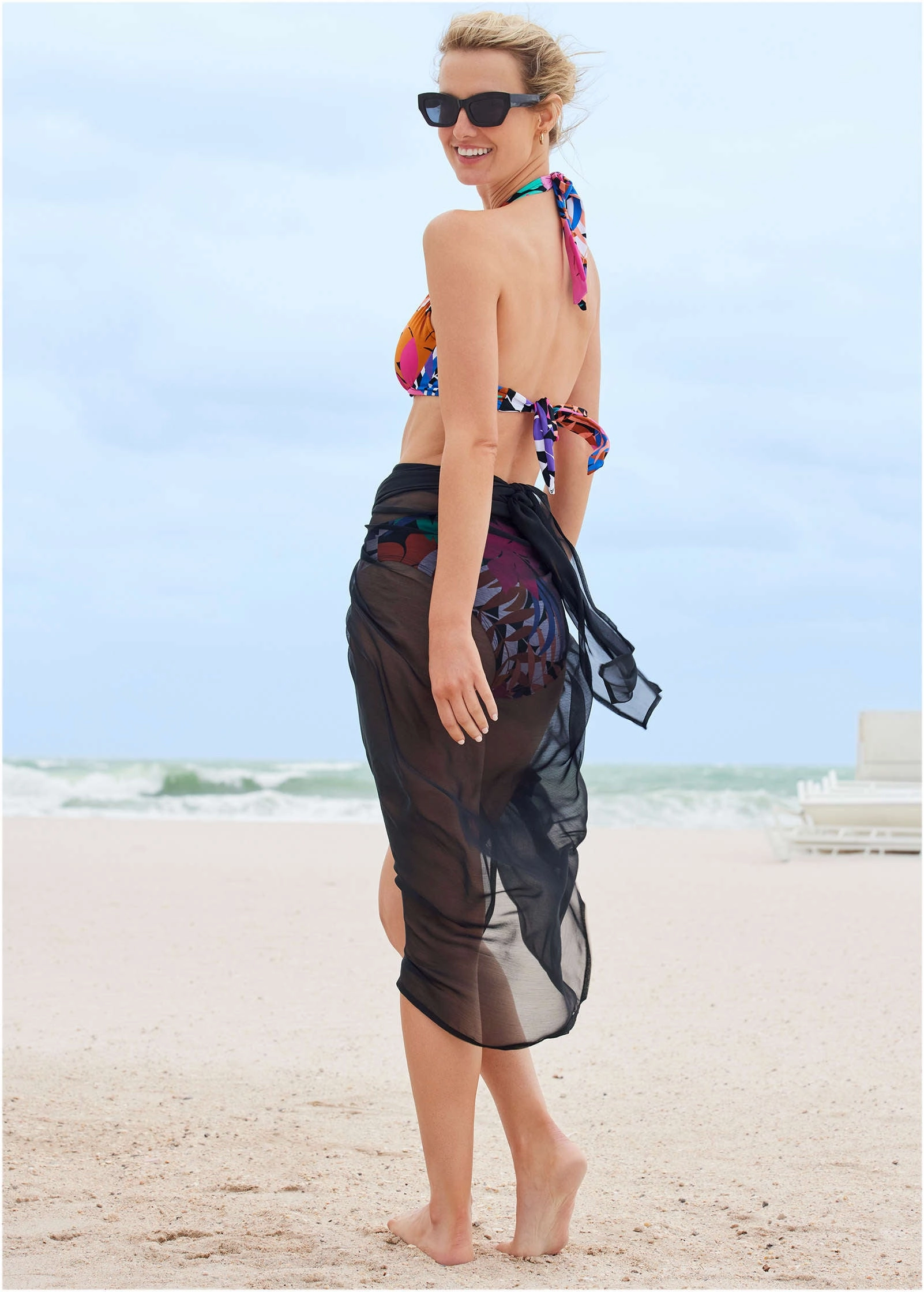 Sarong Cover-Up - Black Beauty