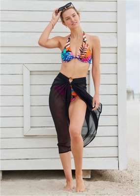 Sarong Cover-Up - Black Beauty swimwear for all body types, comfortable womens beachwear