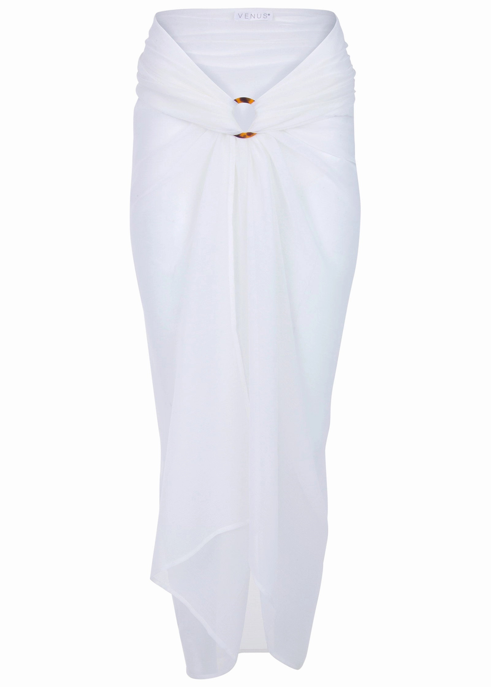 Sarong Cover-Up - Pearl White
