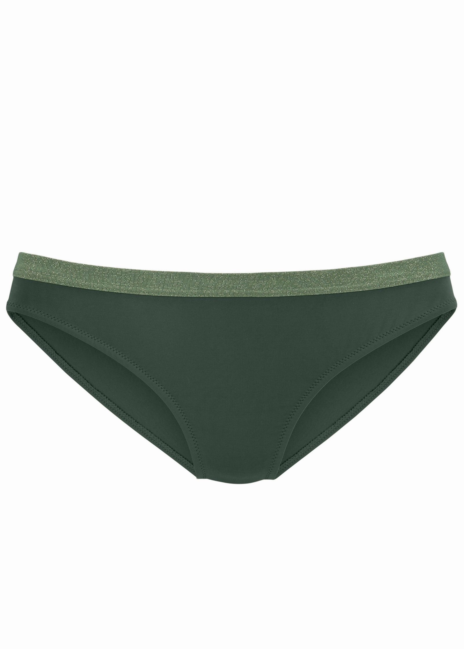 Scoop Bikini Bottom - Olive Green Multi