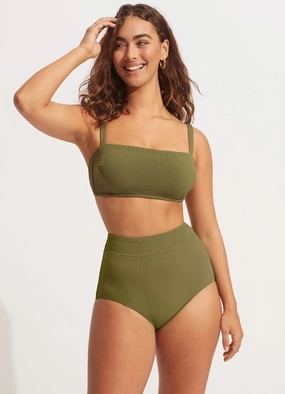 Sea Dive DD Tank Bra - Khaki high waist bikinis women, cheeky cut bikinis for women
