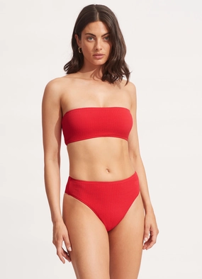 Sea Dive High Rise Pant - Chilli Red modern womens swimwear, one piece swimsuits women