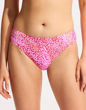 Sea Skin Retro Bikini Pant - Fuchsia Rose adjustable swim bottoms women, flattering bikini bottoms