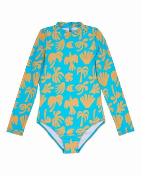 Seaesta Surf x Ty Williams Long Sleeve Swimsuit cute swimsuits for teen girls, modest teen swimwear