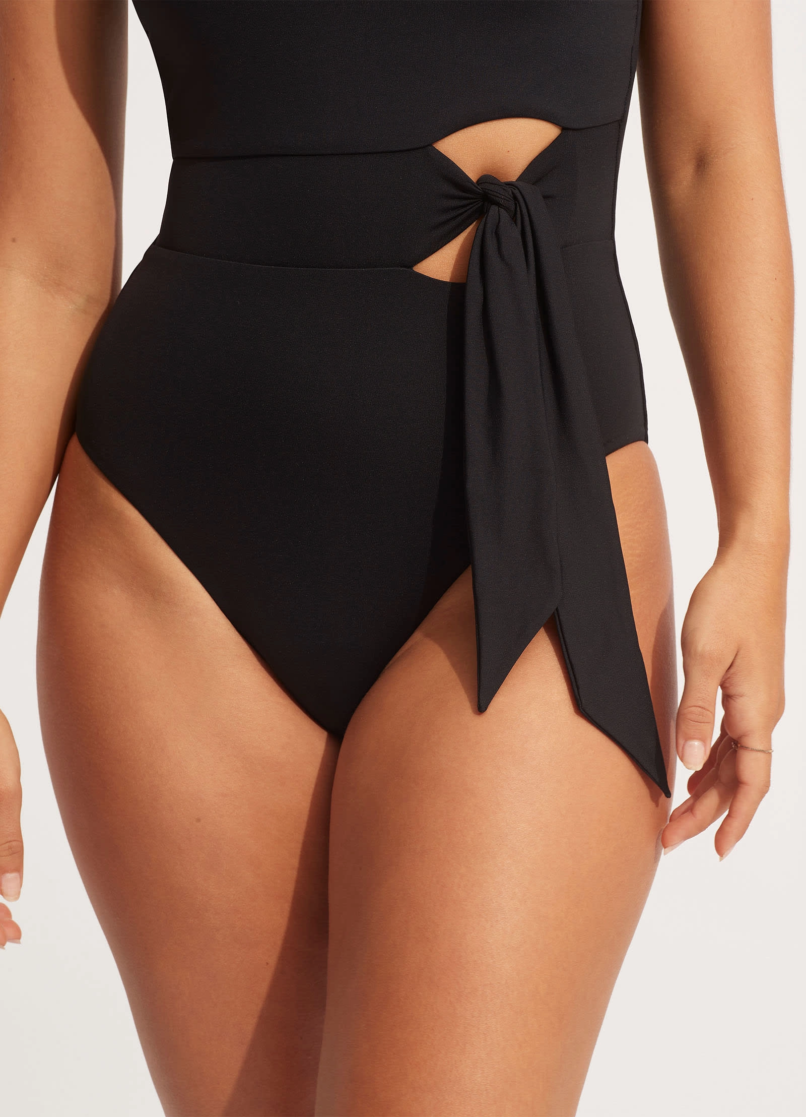 Seafolly Collective Tie Waist One Piece - Black