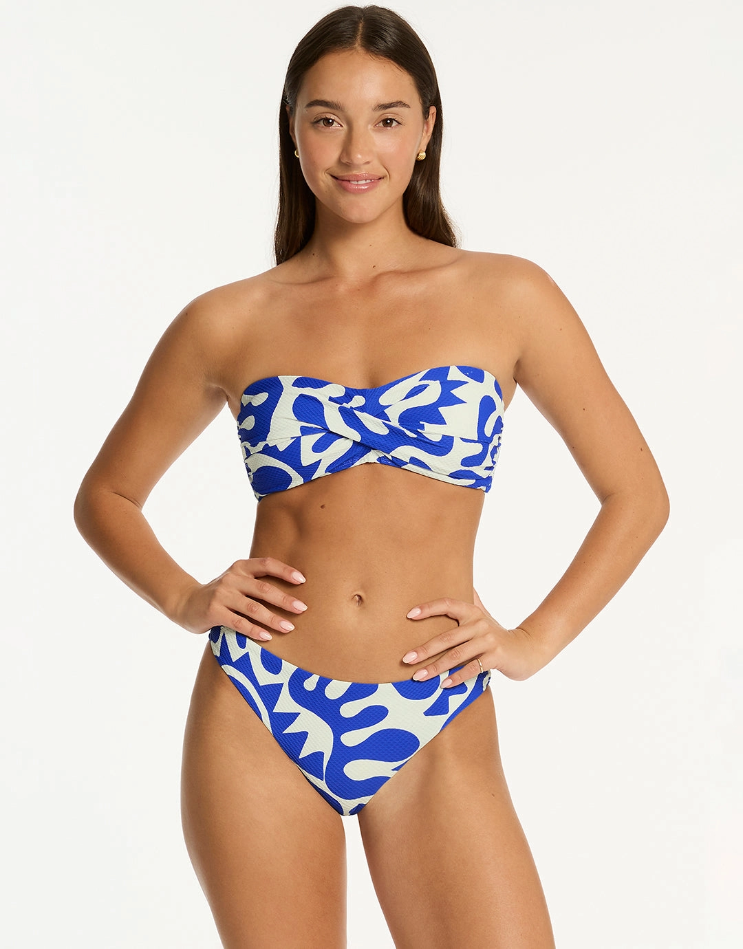 Seascape Regular Cheeky Bikini Pant - Blue