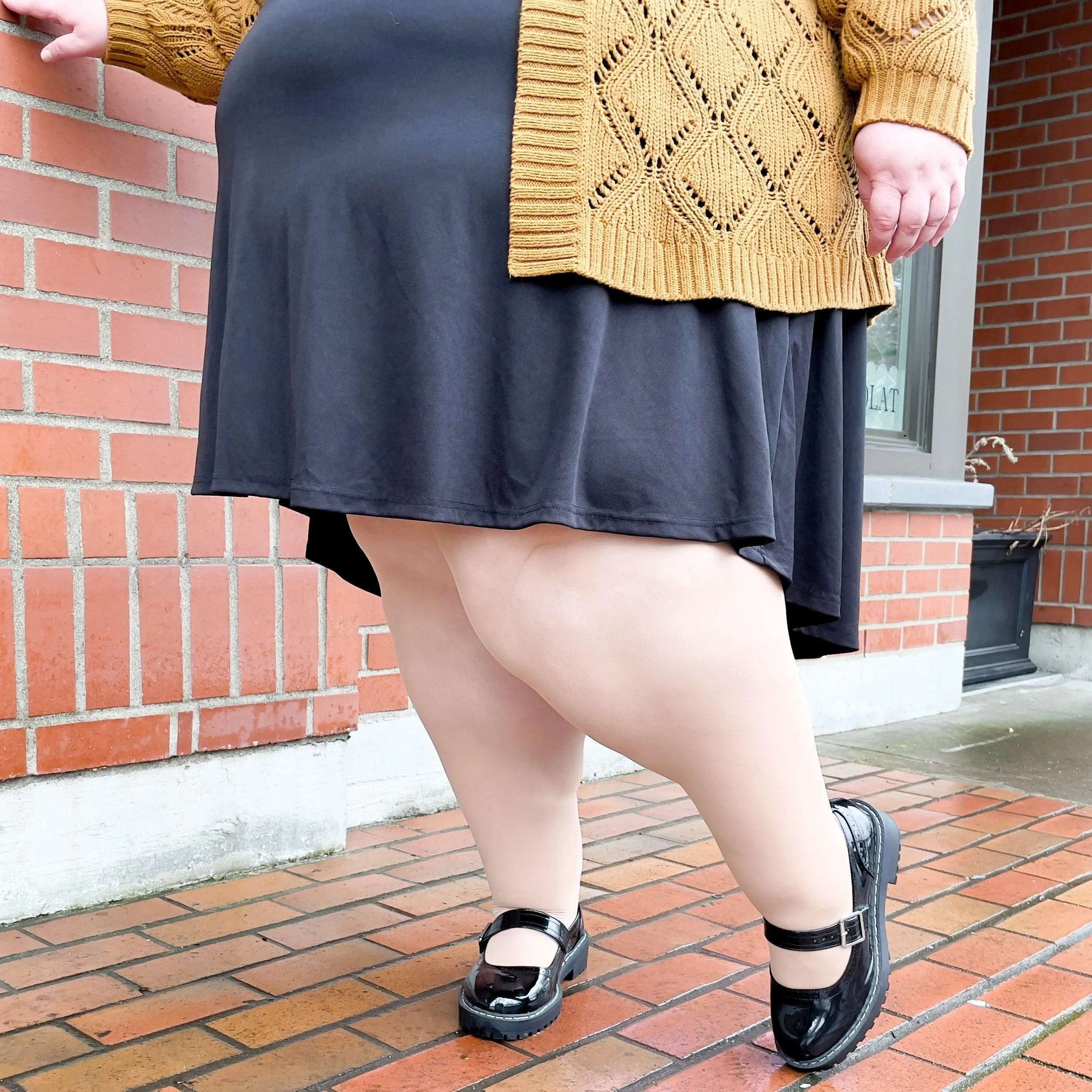 Semi-Opaque 50 Den Tights - Builders Tea