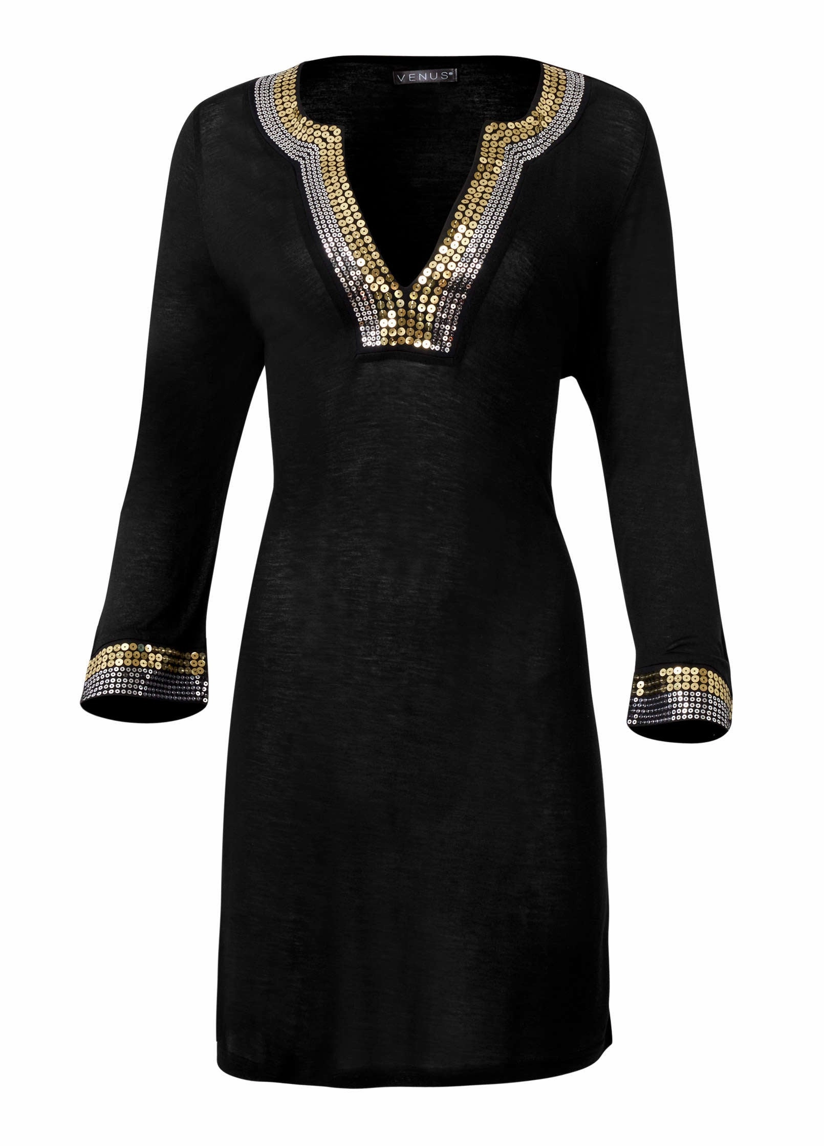 Sequin Cover-Up Dress - Black Beauty