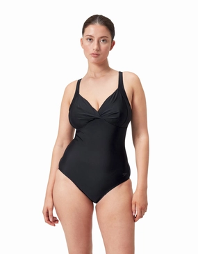 Shaping Cross Knot Swimsuit - Black speedo mens swimwear, speedo training swimsuits