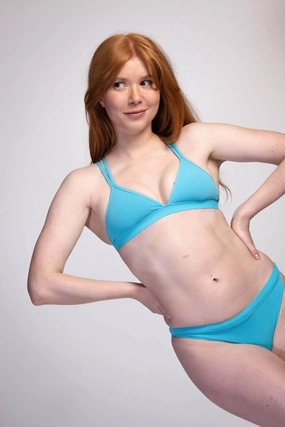 Shara Bikini Top - Hawaii Blue inclusive swimwear styles, all season swimwear options