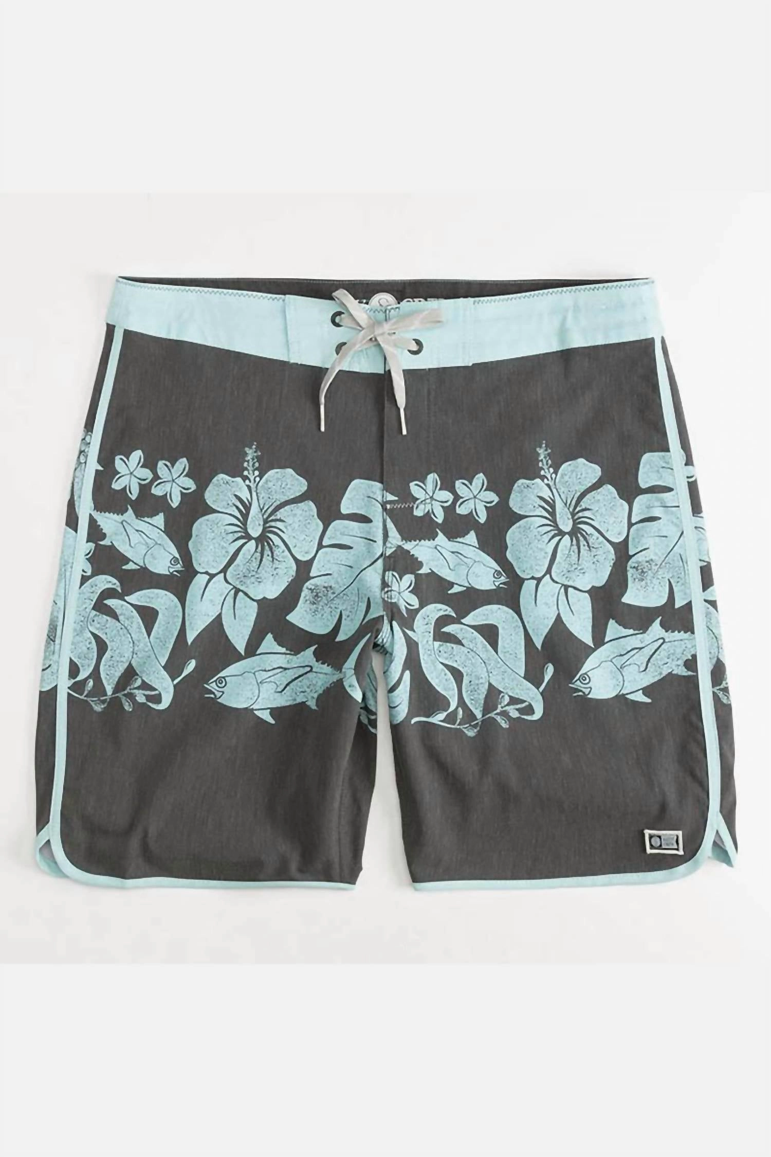 Shibi Boardies In Black And Light Bue mens beach swimwear, quick dry mens swimsuits