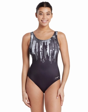 Shimmer Scoopback Swimsuit - Black/White zoggs swimwear for women, zoggs goggles and swimsuits