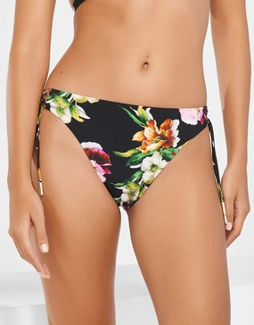 Siciliana Bikini Pant - Black-Brights adjustable swim bottoms women, flattering bikini bottoms