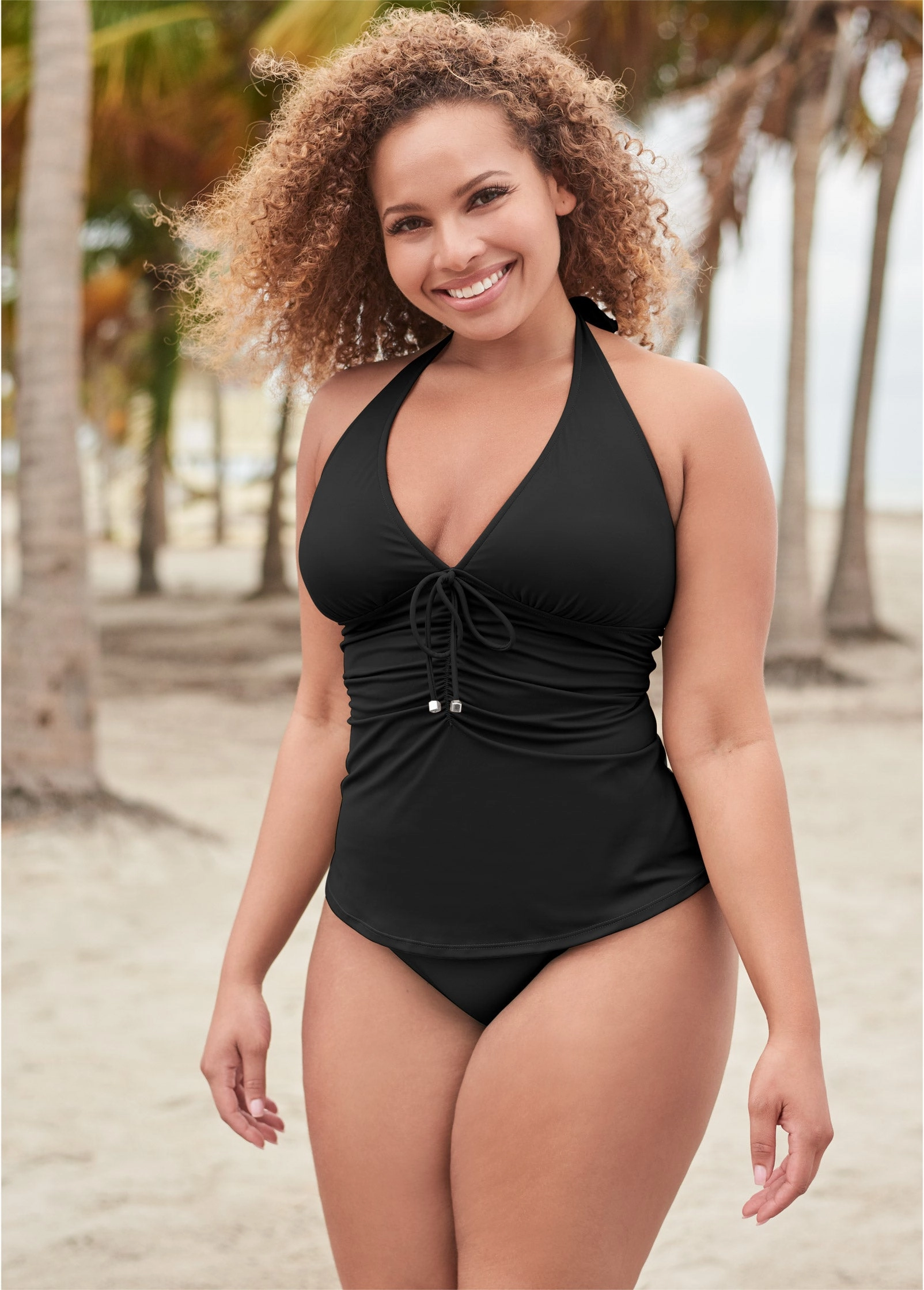 Sicily Halter Tankini - Black Beauty