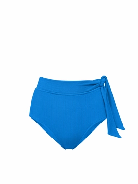 Side Tie High Waist Bottom In Grotto Texture high waist swimwear women, swimsuit for women beachwear