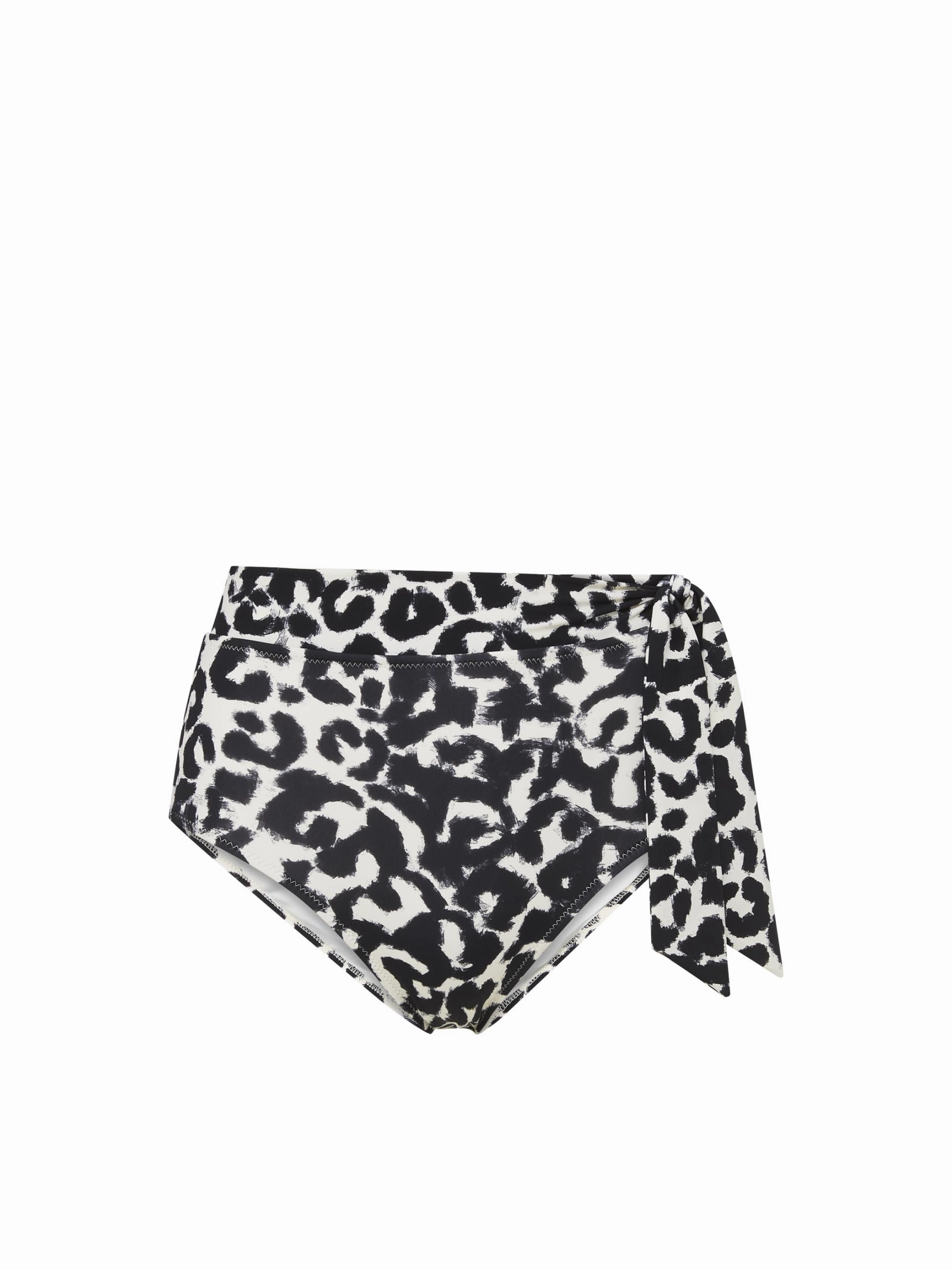 Side Tie High Waist Bottom Mia Leopard high waist swimwear women, swimsuit for women beachwear