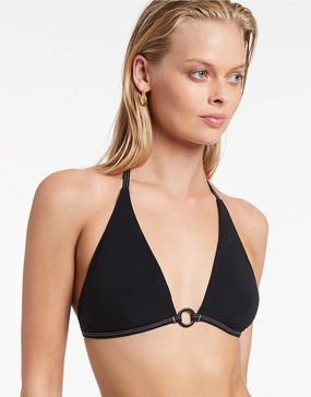 Signature Halter Bikini Top - Black full coverage swim tops, cute bikini tops