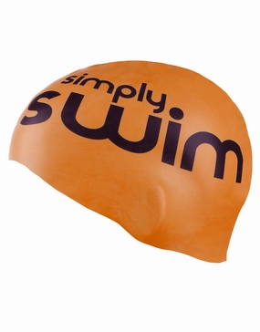 Silicone Swim Cap - High Vis Orange simply swimwear online, simply swim brand suits