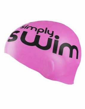 Silicone Swim Cap - High Vis Pink simply swimwear online, simply swim brand suits