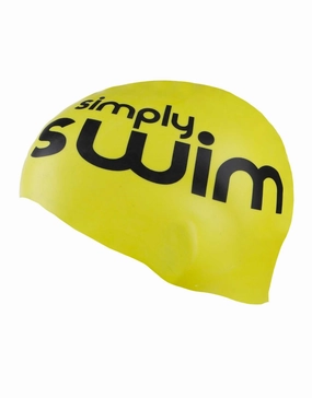 Silicone Swim Cap - High Vis Yellow simply swimwear online, simply swim brand suits