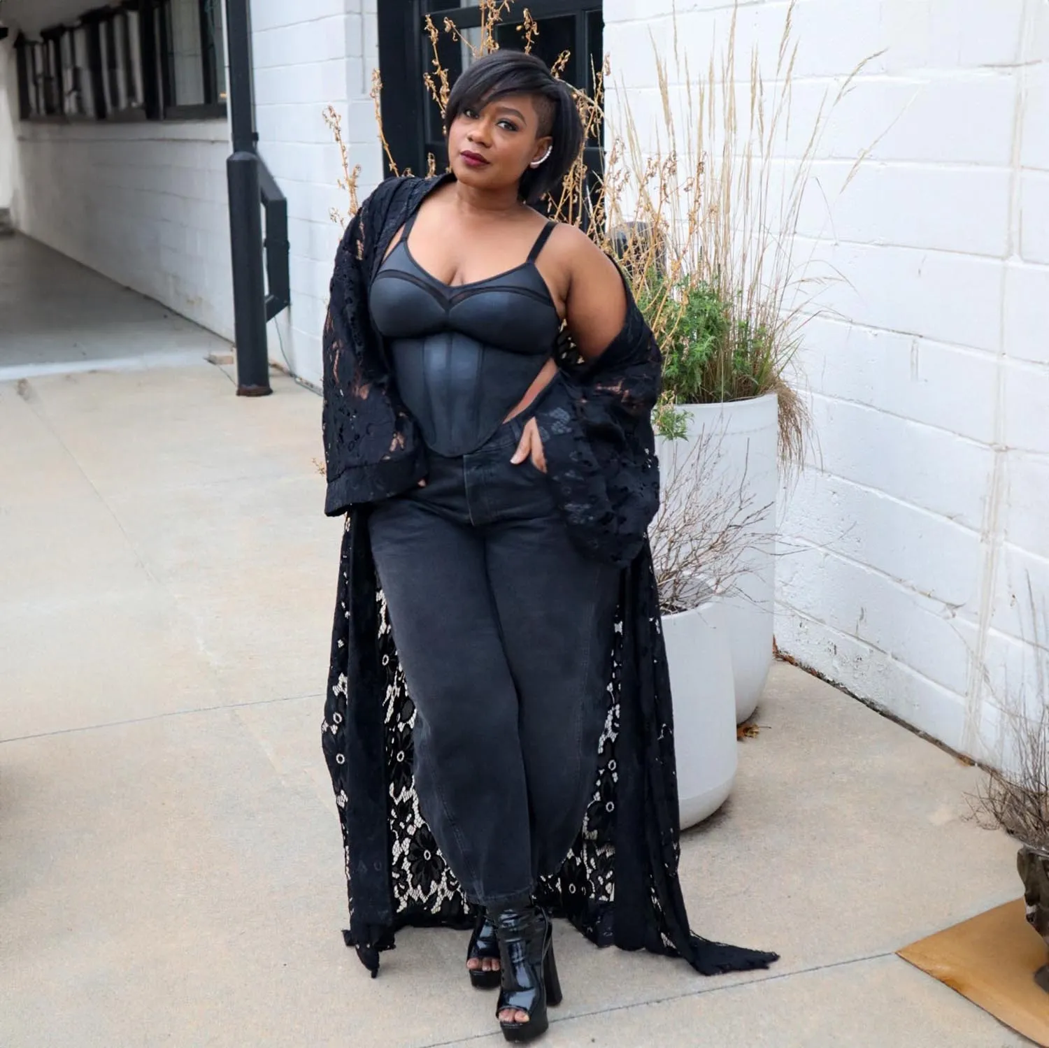 Siren Faux Leather Bustier