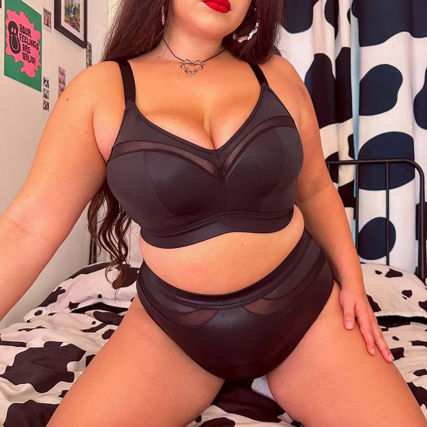 Siren Faux Leather Full Panties