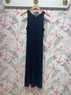 Sleeveless Midi Dress in Navy