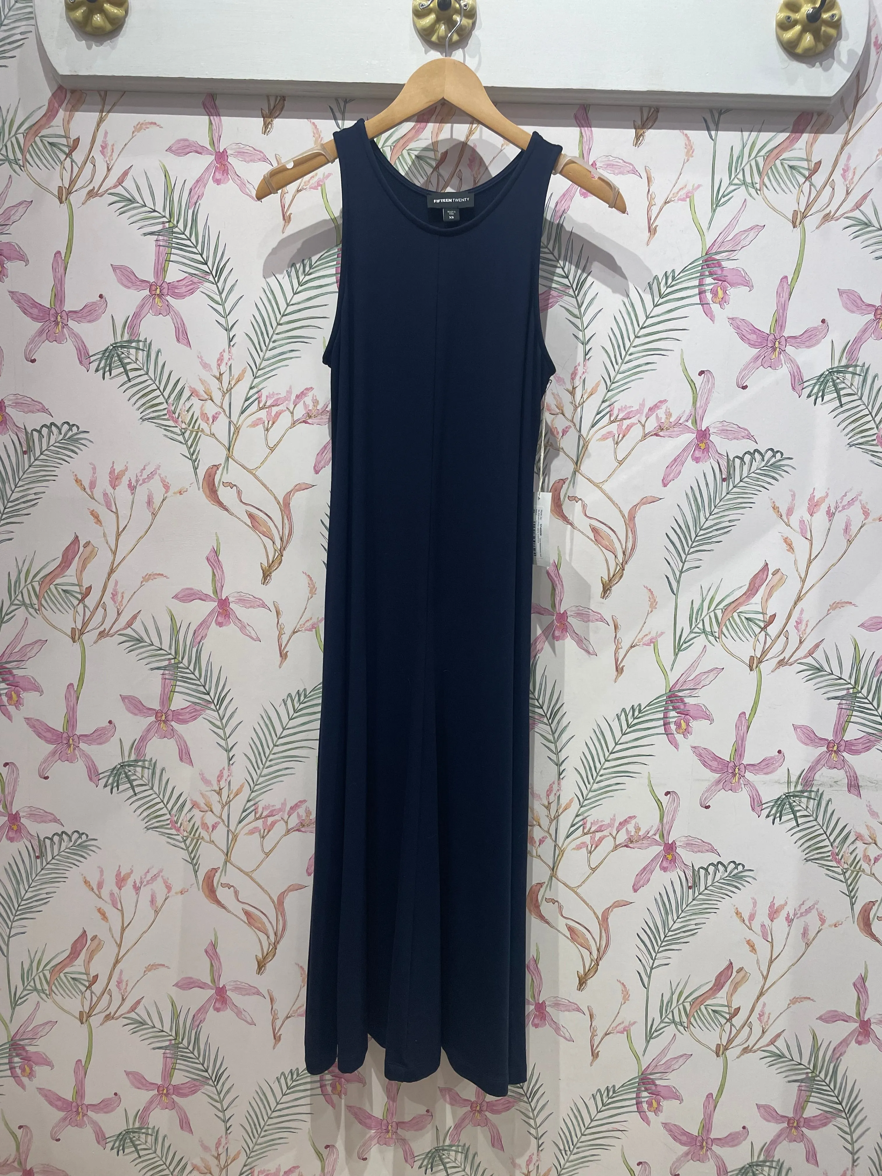 Sleeveless Midi Dress in Navy