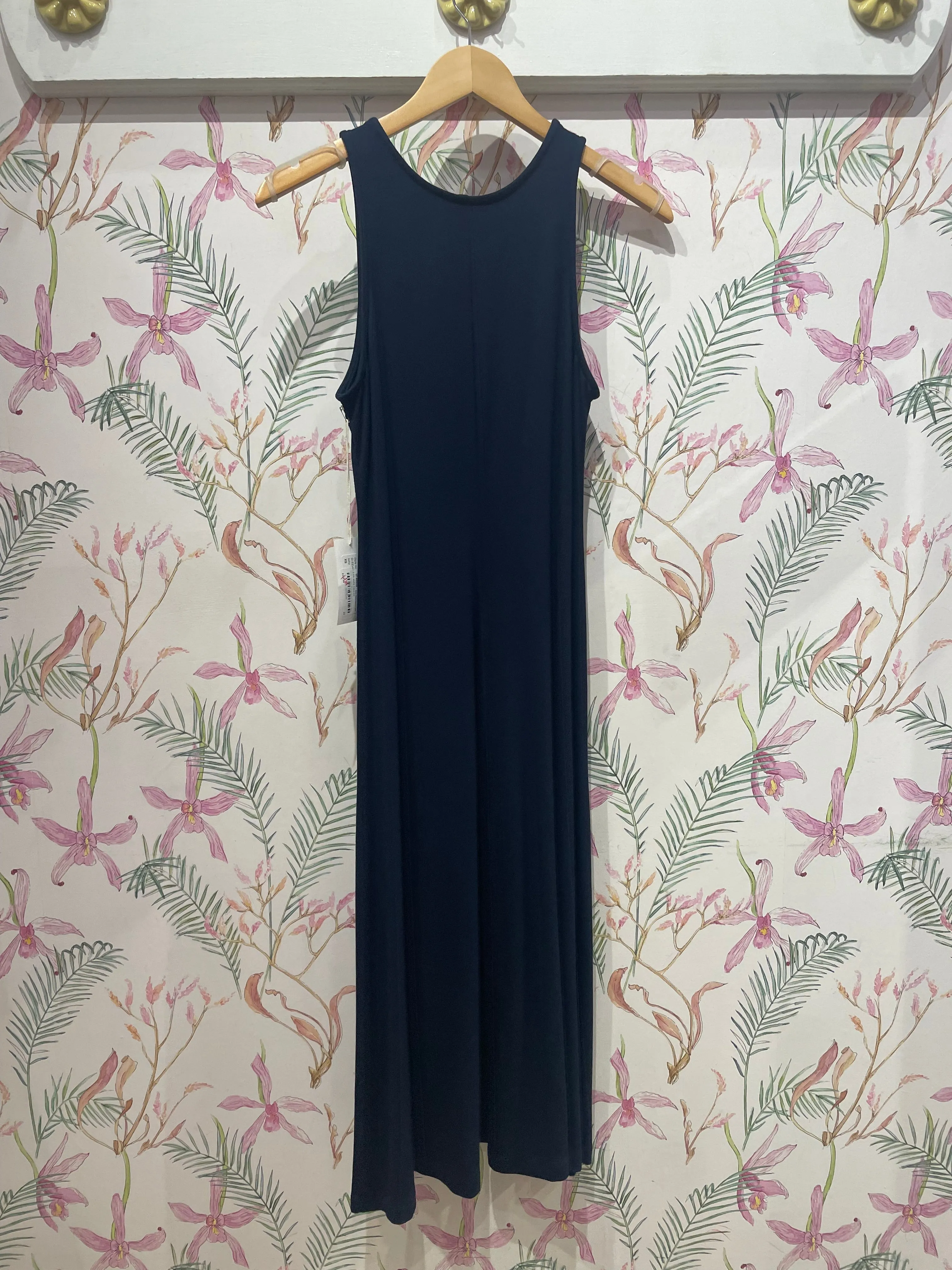 Sleeveless Midi Dress in Navy