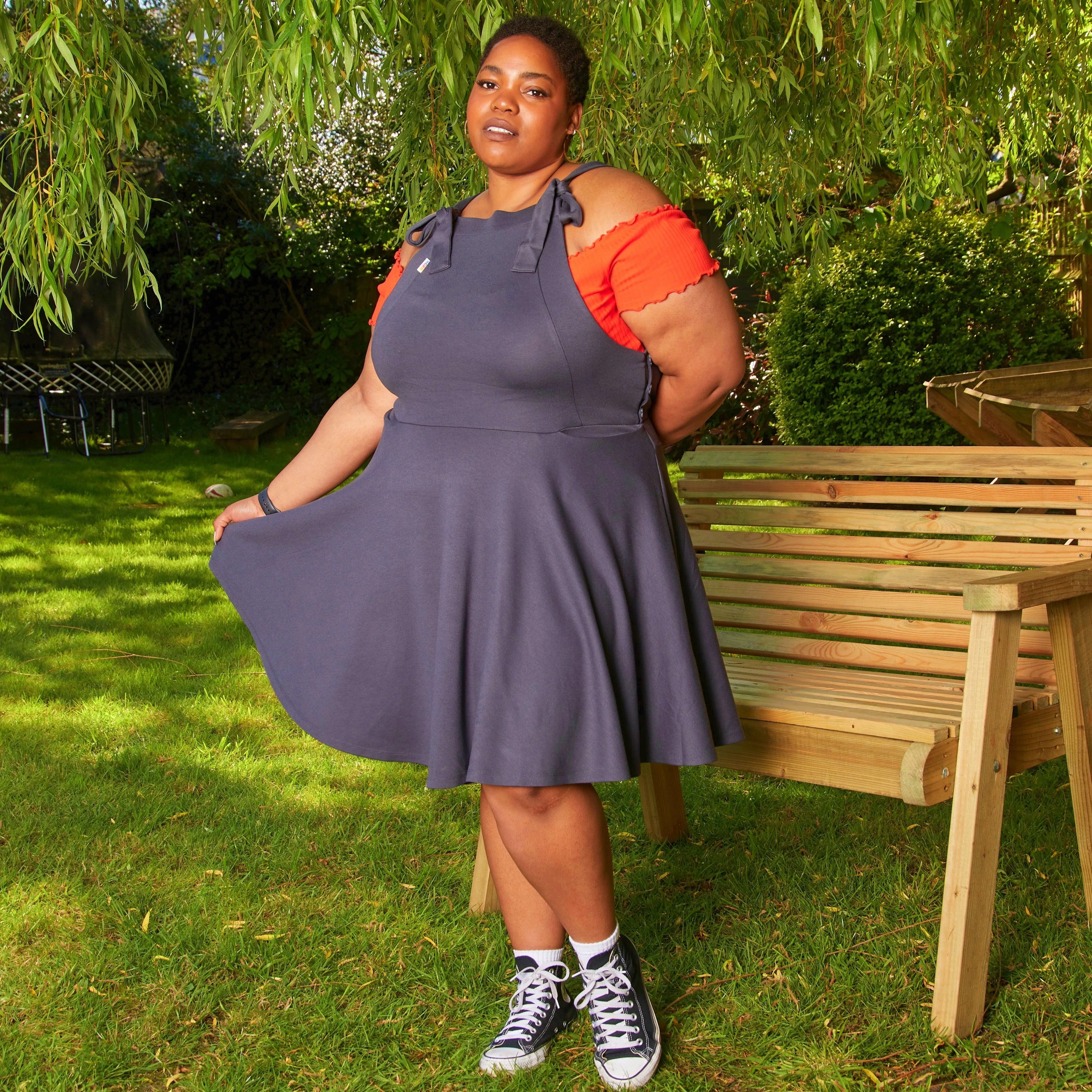 Snagafore Pinafore Dress - Slate Gray
