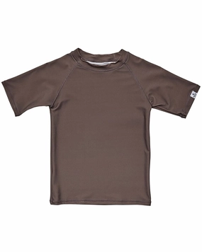 Snapper Rock Chocolate Sustainable Rash Top cute swimsuits for teen girls, modest teen swimwear