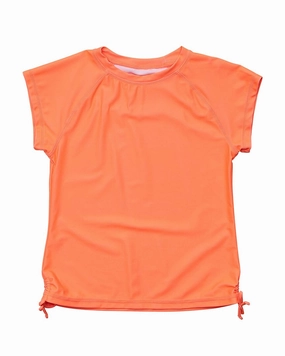 Snapper Rock Tangerine Rash Top cute swimsuits for teen girls, modest teen swimwear