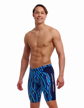 Snork City Swim Training Jammer - Blue funky trunks swim shorts, mens funky trunks swimwear