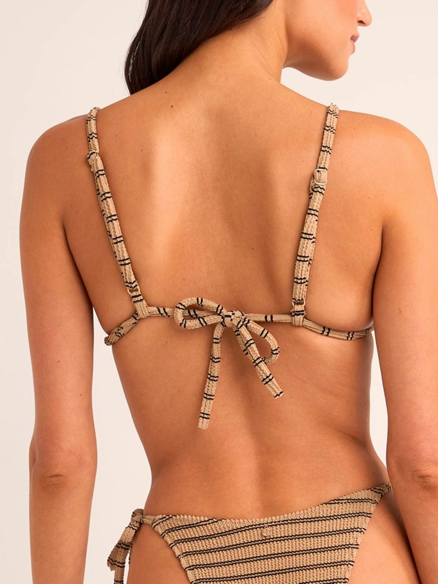 Sol Stripe Slide Tri Bikini Top