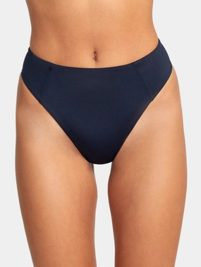 Solid High Rise Cheeky Bikini Bottom basic swimsuits for women, durable swimwear for ladies